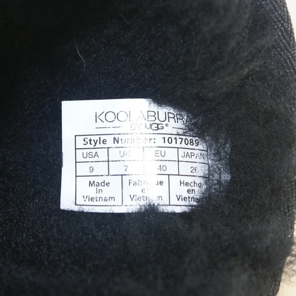 Koolaburra by UGG Victoria Black Suede Tall Winter Boots 1017089 Women 9
